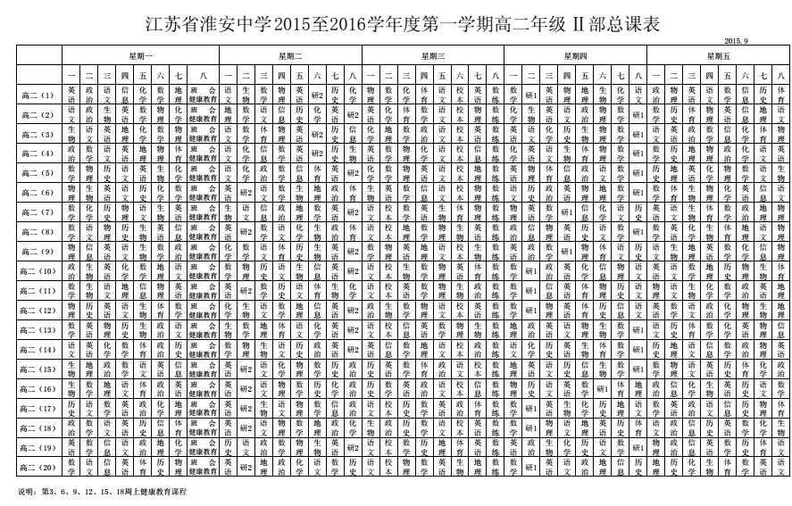 江苏省淮安中学2015至2016学年度第一学期高二年级Ⅱ部总课表QQ图片20170923142648.jpg